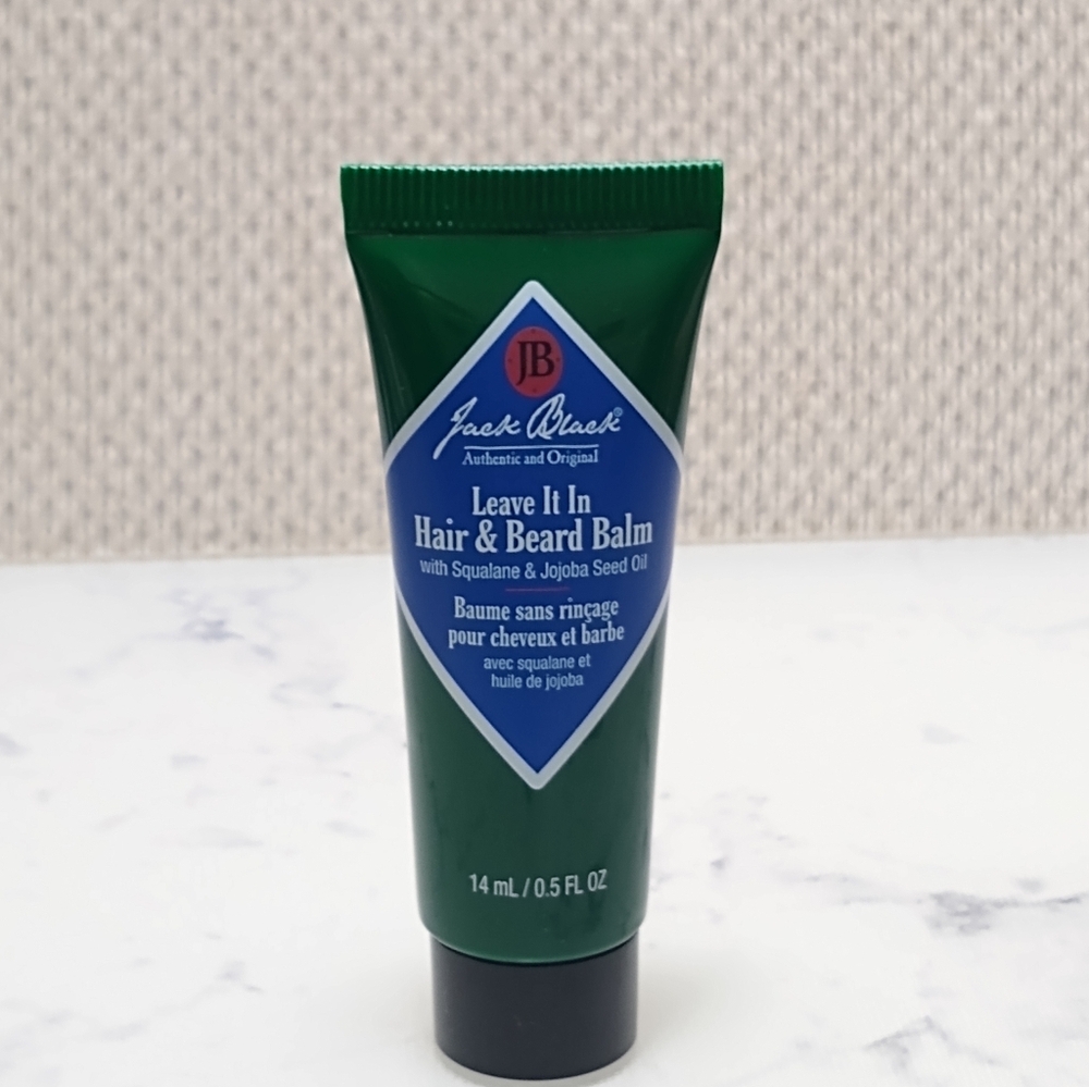 Jack Black Leave It In Hair & Beard Balm Travel Size 0.5 oz/14ml NEW